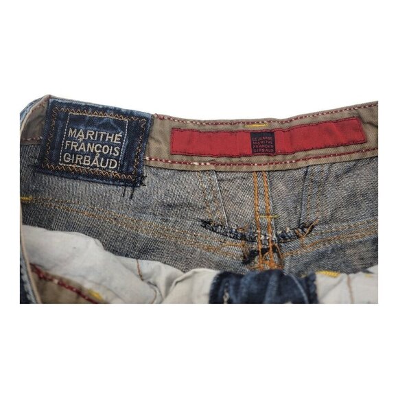 Vintage Marithe Francois Girbaud Jean Mens 33 Blue Y2K Embroidered Baggy Hot Boy - Picture 9 of 12